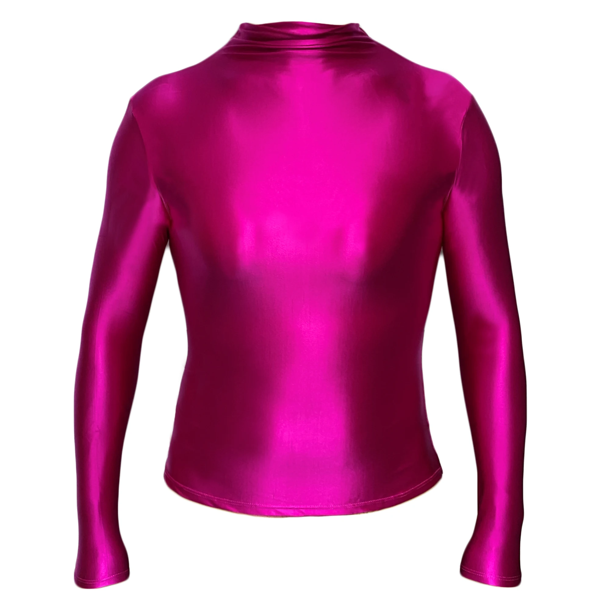 XCKNY new colour glossy sexy long sleeve high neck sports casual clothes slim sport Tights hot spring smooth sweat shirt 2XL