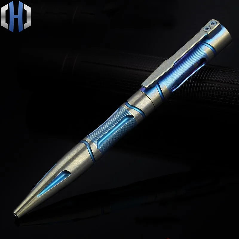 Online Titanium Pena Taktis Warna Gold Versi Pertahanan Pena Baja Tungsten Kepala Peralatan Bela Diri Seni Bela Diri Rusak EDC