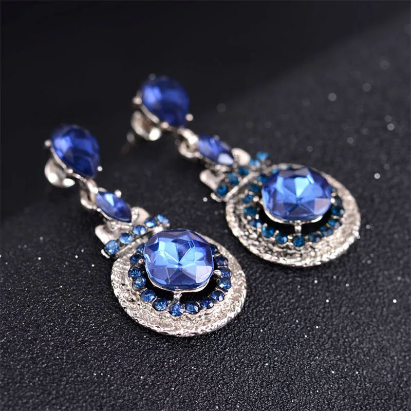 Новинка 2019 роскошные Винтажные серьги серебряного цвета 1 пара элегантные