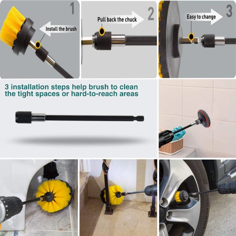 Набор щеток для электрической дрели 22 шт. ванных комнат плитки и заточки