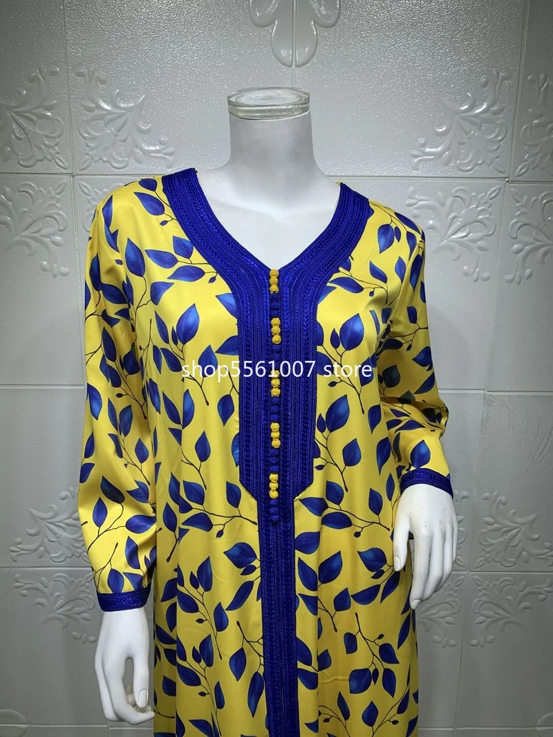 Халат женский с принтом в виде желтых листьев 2021 | Тематическая одежда и униформа