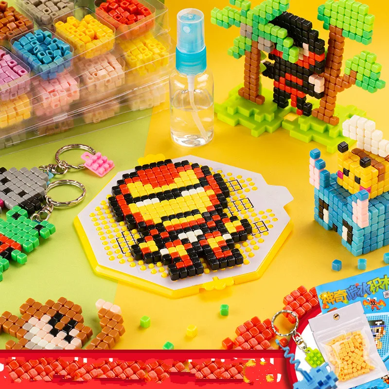 Водопроводная палочка DIY 3D Aquar Pegboard Хама пиксели Волшебные бусины головоломки Развивающие популярные игрушки для детей Рождественский подарок