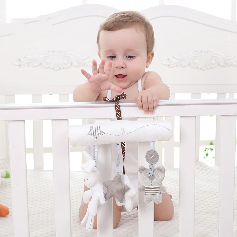 Мягкая мультяшная игрушка для детской коляски милый кролик медведь дизайнерские