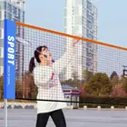 Портативная сеть для бадминтона простая настройка Профессиональный стандартный волейбольный сетка для игры в теннис Pickleball тренировочный крытый спорт на открытом воздухе