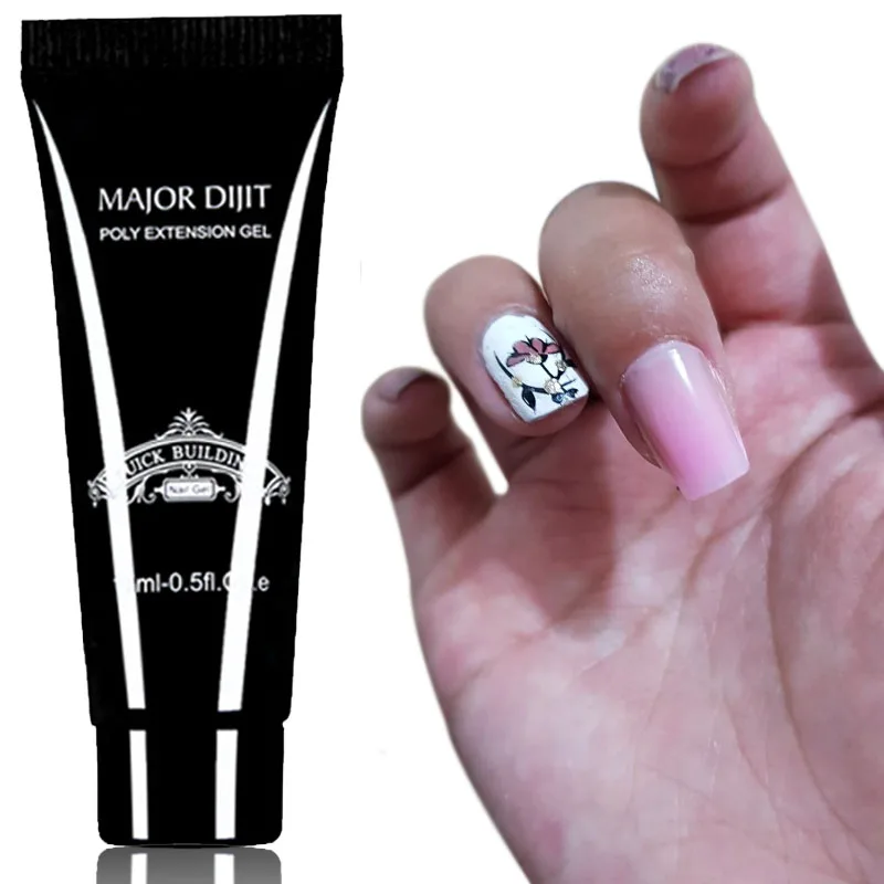 15 мл поли гель с украшением в виде кристаллов продлить УФ для ногтей расширение