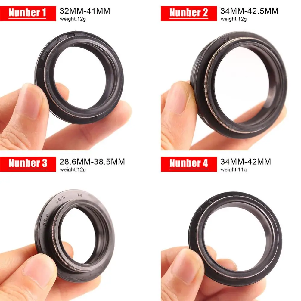 

32 34 42mm Of Bike Front Fork Dust Seal Oil Seals & Sponge Rings Kit For Optional Size Universal Bike Part