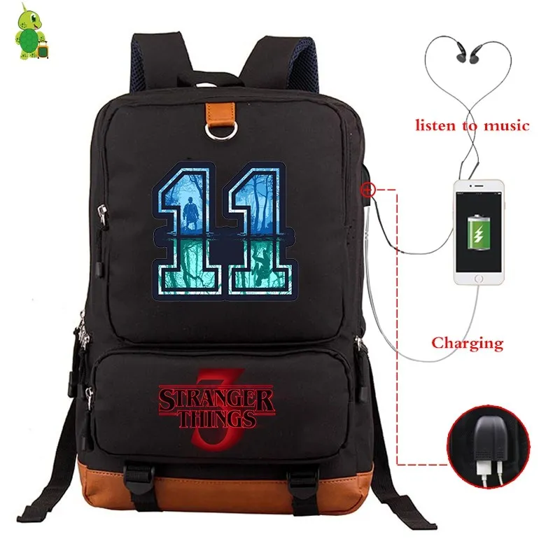 3 Mochila странные вещи рюкзаки мужские женские рюкзак USB зарядка путешествия ноутбук рюкзак большие школьные сумки для подростков мальчиков девочек - Цвет: 3
