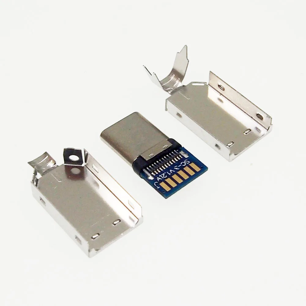 10 шт./Набор &quotсделай сам&quot Тип USB C Male вилка сварочная проволока разъем с