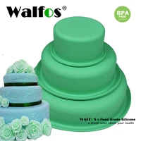 walfos 3 layer non stick silicone cake mold bread mould oven baking pan mold cake decorating tools kitchen accessories gadgets