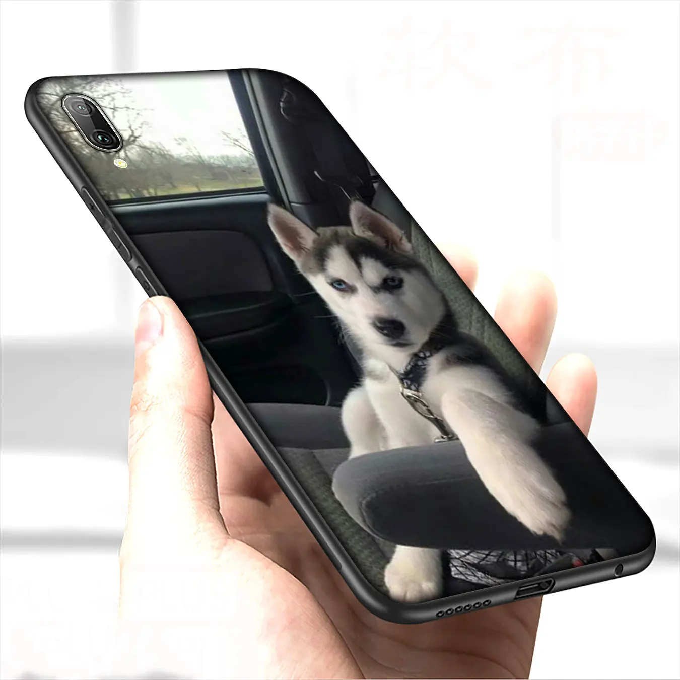 IYICAO Lovely puppy dog husky Soft Silicone Case for Huawei P30 P20 Pro P10 P9 Lite Mini 2017 2016 Black Cover P Smart Z 2019 | Мобильные