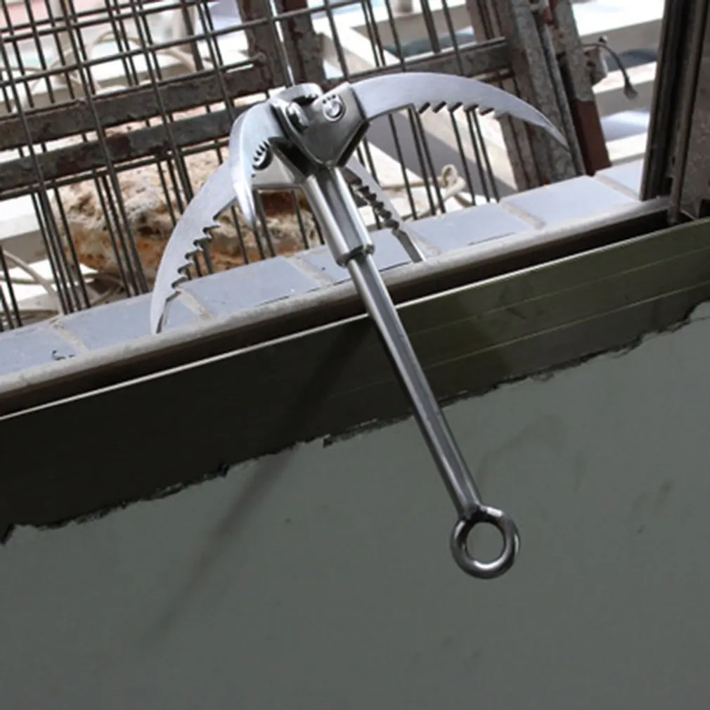 

Foldable Survival Grappling Hook For Climbing Claw Multifunctional Stainless Steel Folding Rescue Tool Outdoor Climbing Tools