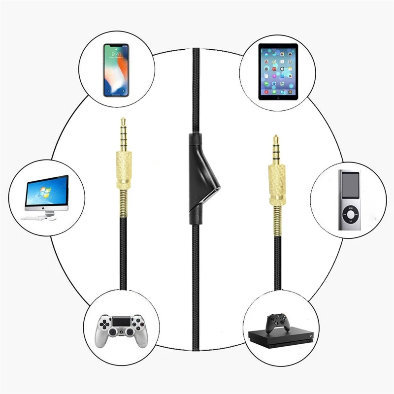 Кабель для наушников Audios провод с функцией управления отключением звука Logitech Astro