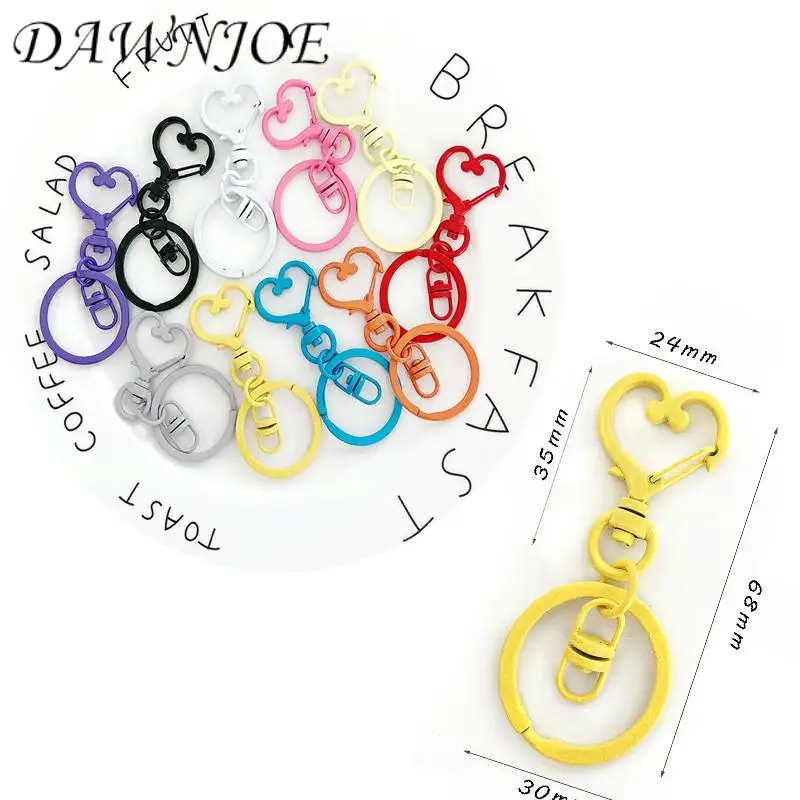 2 шт./лот очаровательный цвет краски в форме сердца брелок DIY сумка Пряжка