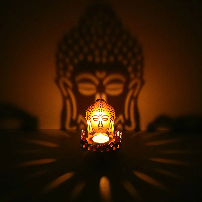 

Подсвечник буддийский с проекцией лотоса, тибетский подсвечник для медитации, буддизм, декоративная статуя, подарок на новоселье