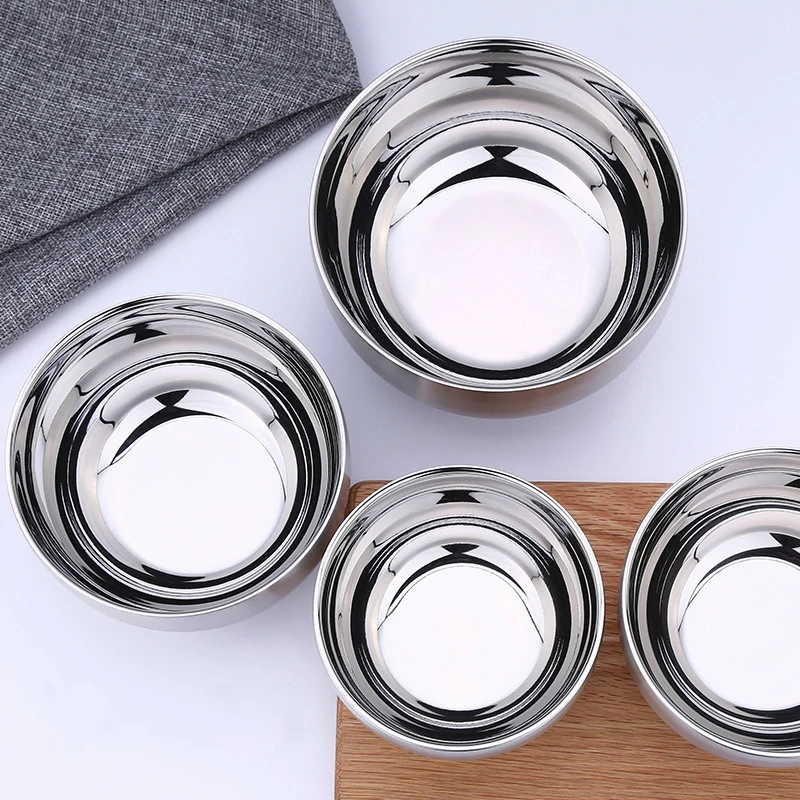 Чаша из нержавеющей стали 304 семейная углубляющая чаша для супа двухслойная с