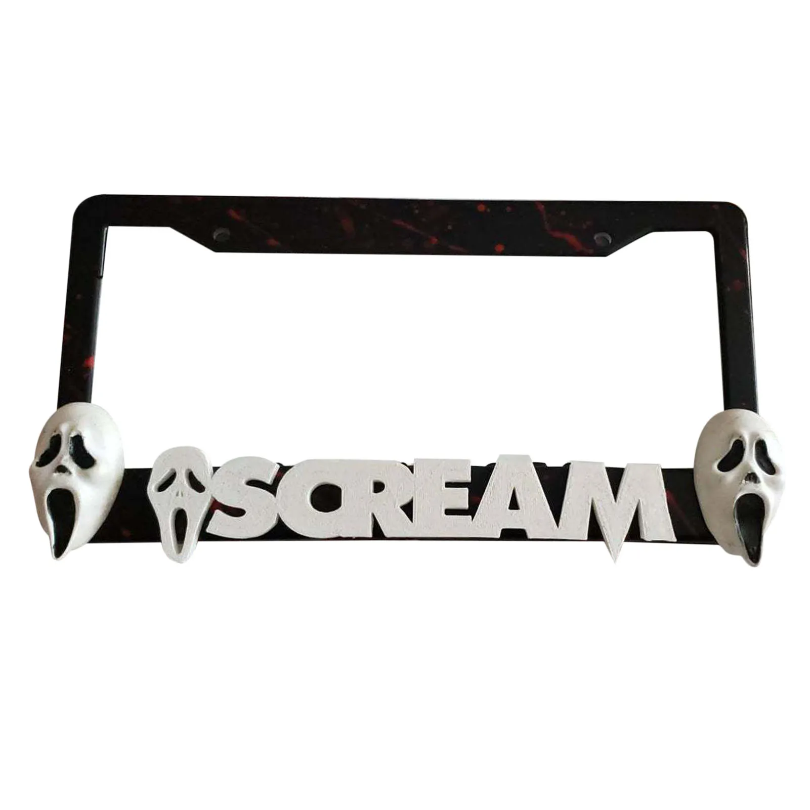 

Universal Automobile License Plate Frame Halloween Style Car Tail Decoration Anti-Rust Aluminum Alloy License Plate Metal Frame