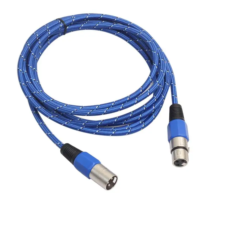 Прочный 1 м/1 8 м/3 м/5 м разъем для микрофона 3pin XLR папа мама аудио кабель нейлоновый