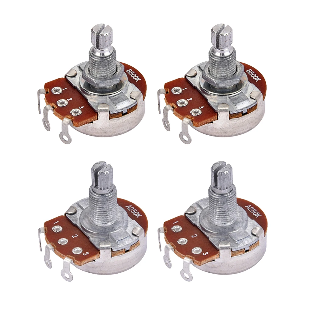 4pcs alpha a250kb500k potentiometer töpfe für elektrische gitarre ersatz free global shipping