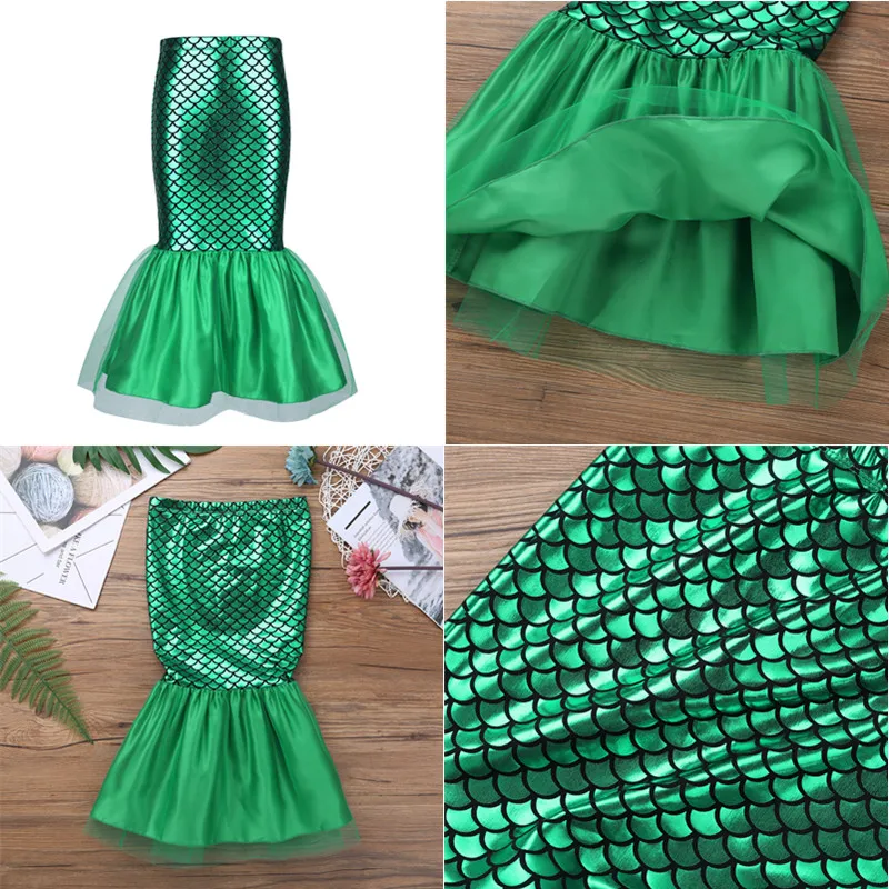 

Little Girls Mermaid Tail Costume Children Mermaid Tail Cosplay Kids Girl Fancy Swimsuit Halloween Costume for Carnval Party