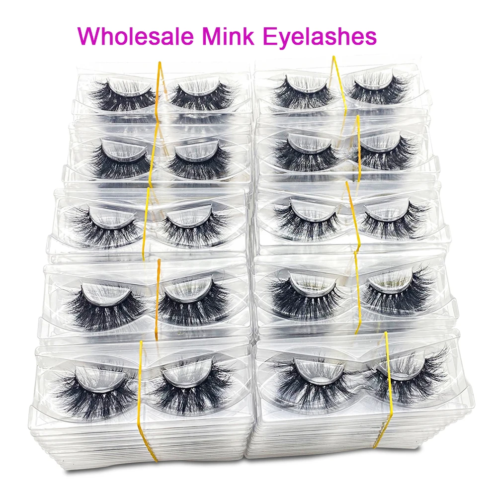

Mink 20-50 pairs Fluffy Lashes 3d Mink Lashes Wholesale In Bulk Dramatic Long Natural Eyelashes Makeup Mink False Eyelashes