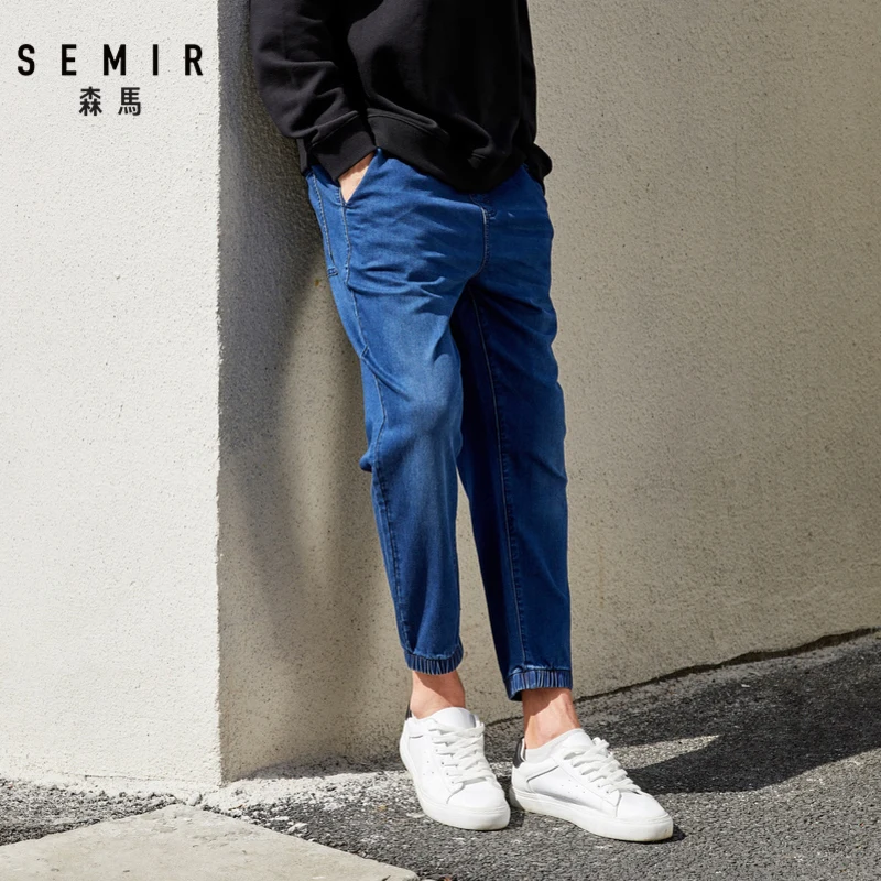 Semir Spring and autumn jeans men 2019 new comfortable stretch jogging nine pants youth beam | Мужская одежда