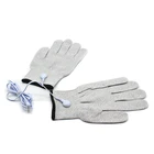 2 способа + 1 пара воздухопроницаемым волокном Электротерапия электродные перчатки с кабелем электрода forTens мечинес машина электродные перчатки