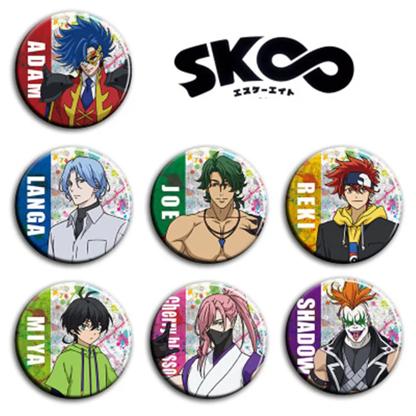 

Takerlama 58mm Anime SK8 the Infinity SK∞ Cosplay Badge Medal Brooch Pins Student Backpack Pendant Accessories