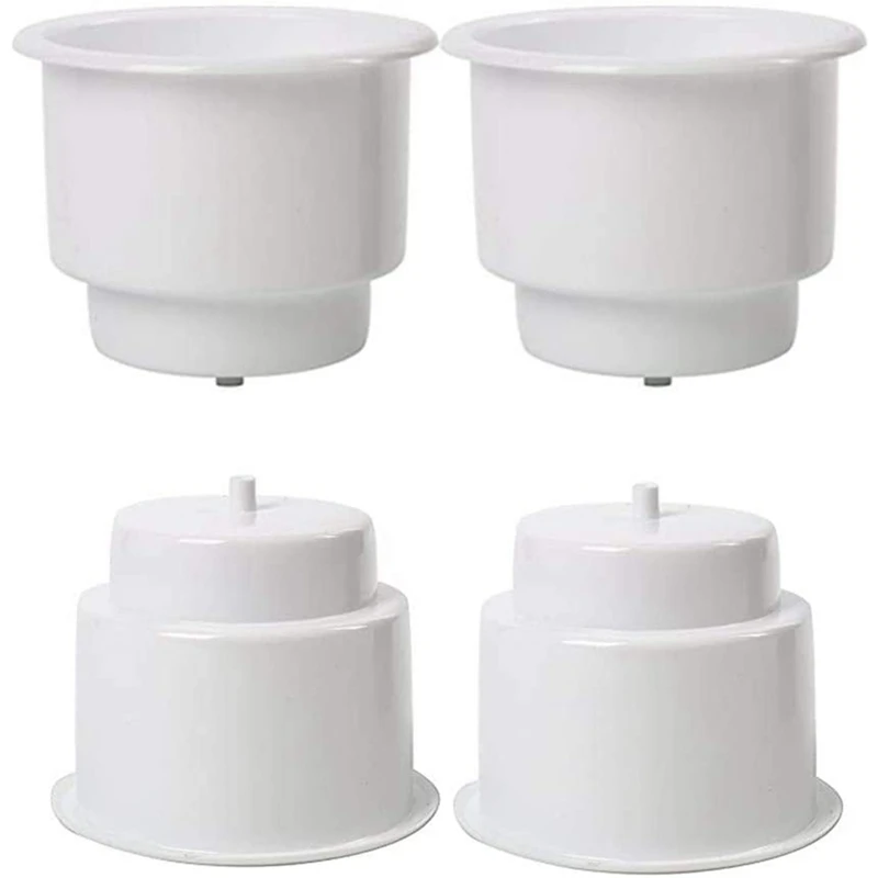 

4PCS Plastic Cup Drink Holder Bottle Can for Marine Boat Cars Rv Camper DI 109X82mm