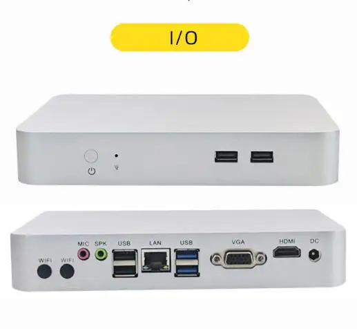 Мини ПК Intel Celeron J1900 J1800 6 * USB 1 LAN HDMI совместимый VGA 300m WiFi Windows 10 маленький мини ПК|Мини