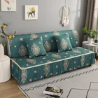 Европейский Печатный стеганый безрукавный диван-кровать с кружевными рюшами, складной диван, откидной нескользящий чехол для гостиной