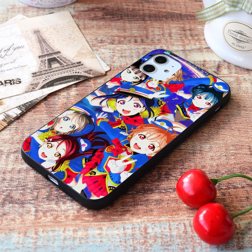 

For iPhone Happy Party Train - Love Aqours! Soft TPU Border Apple iPhone Case