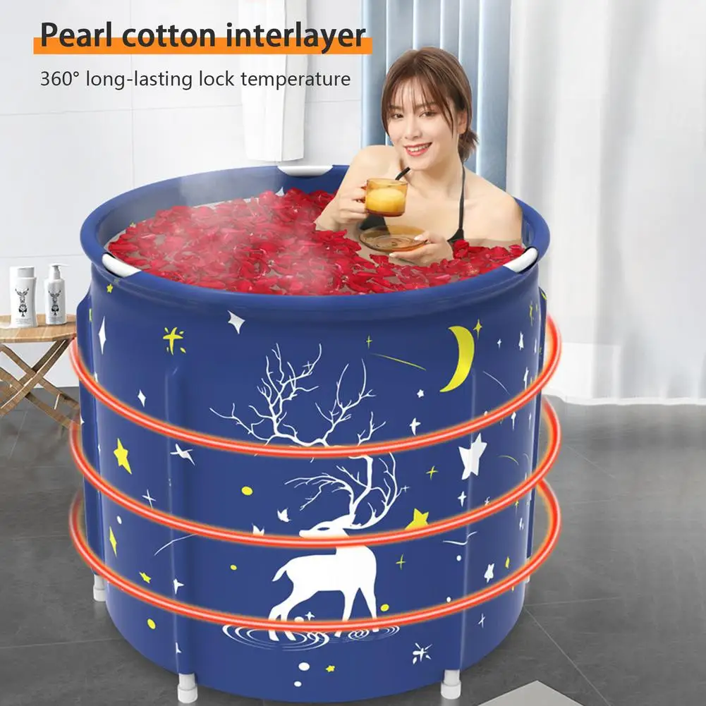 Складная Ванна 80x70 см для взрослых детей портативная Бытовая ванна замачивания