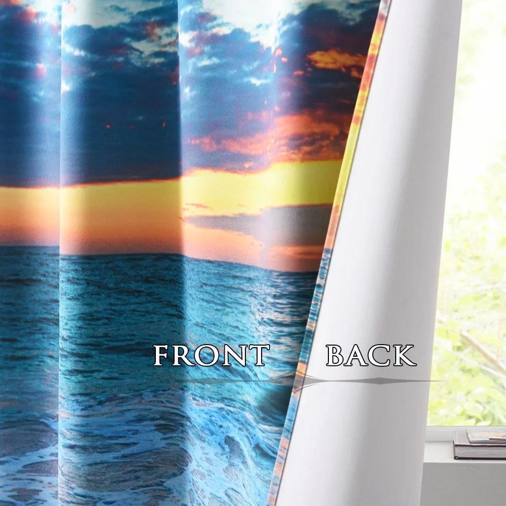 Фон с термоизоляцией для окон nicecity принтом занавесок s Wave в пляжном стиле офиса