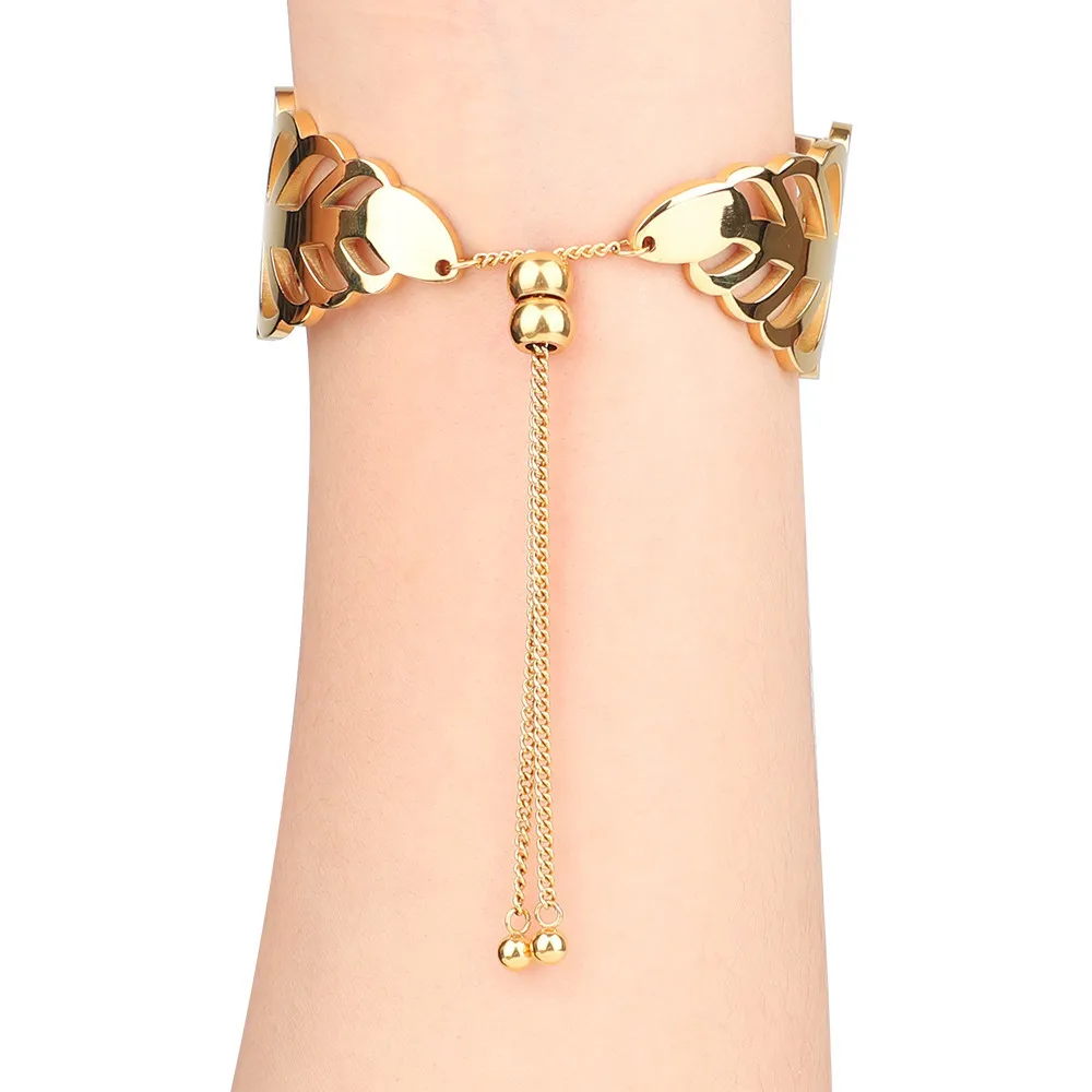 Браслет из нержавеющей стали в форме листьев для Apple Watch Band Series 6/SE/5/4/3/2 44 мм 40