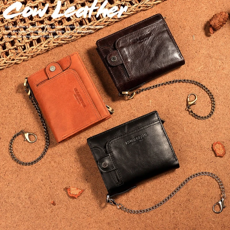 

Credit Card Leather Bifold Wallet RFID Blocking Zipper Coin Purse Cash Pocket QXNC