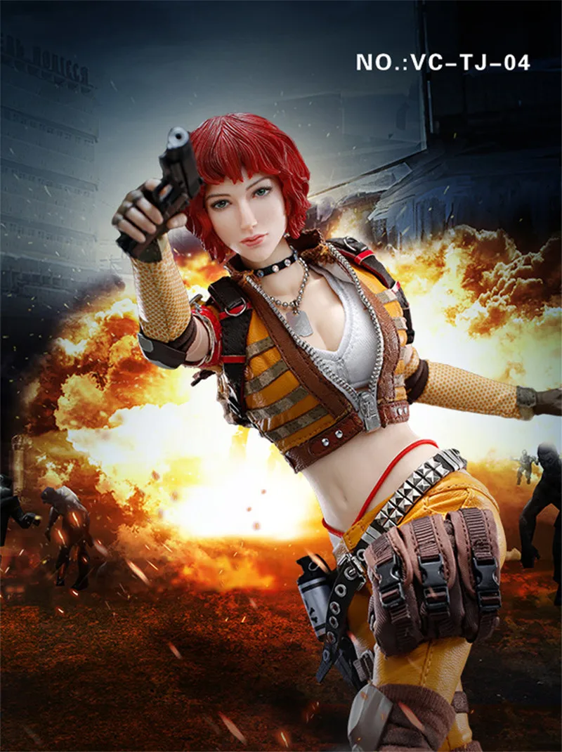 

In Stock 1/6 Scale 12 inches Female Wefire Of Tencent Game Fourth Bomb Mercenary Soldier Heart King Full Set Model for Fans Gift