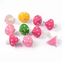 10 pcs resin pendants mushroom charms for diy dangle earrings necklace keychains bracelet jewelry making accessories 34x22x22mm