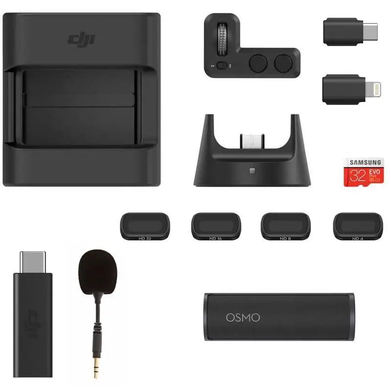 

Osmo Pocket Expansion Kit зарядный чехол ND Filters набор 3,5 мм адаптер контроллер колеса беспроводной модуль
