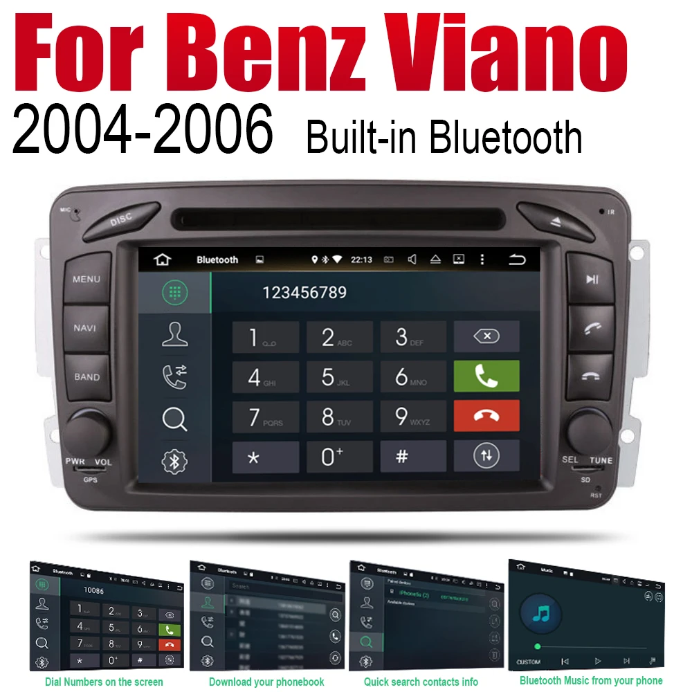 Для Mercedes Benz Viano 2004 2005 2006 NTG автомобильный Радио dvd плеер GPS навигация Android HD система