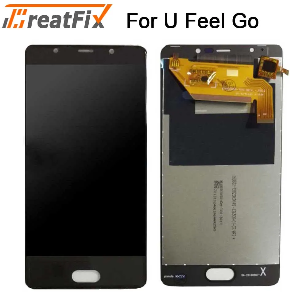 U Feel Go Black Протестированный сенсорный экран дигитайзер ЖК-дисплей для Wiko u feel Ufeel Lite ЖК-дисплей с сенсорным экраном в сборе ЖК-дисплей ufeel go u feel fab - Цвет: U Feel Go Black