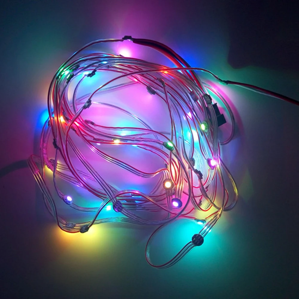 50 светодиодов/100 светодиодов WS2812B 5050SMD предварительно смонтированный RGB