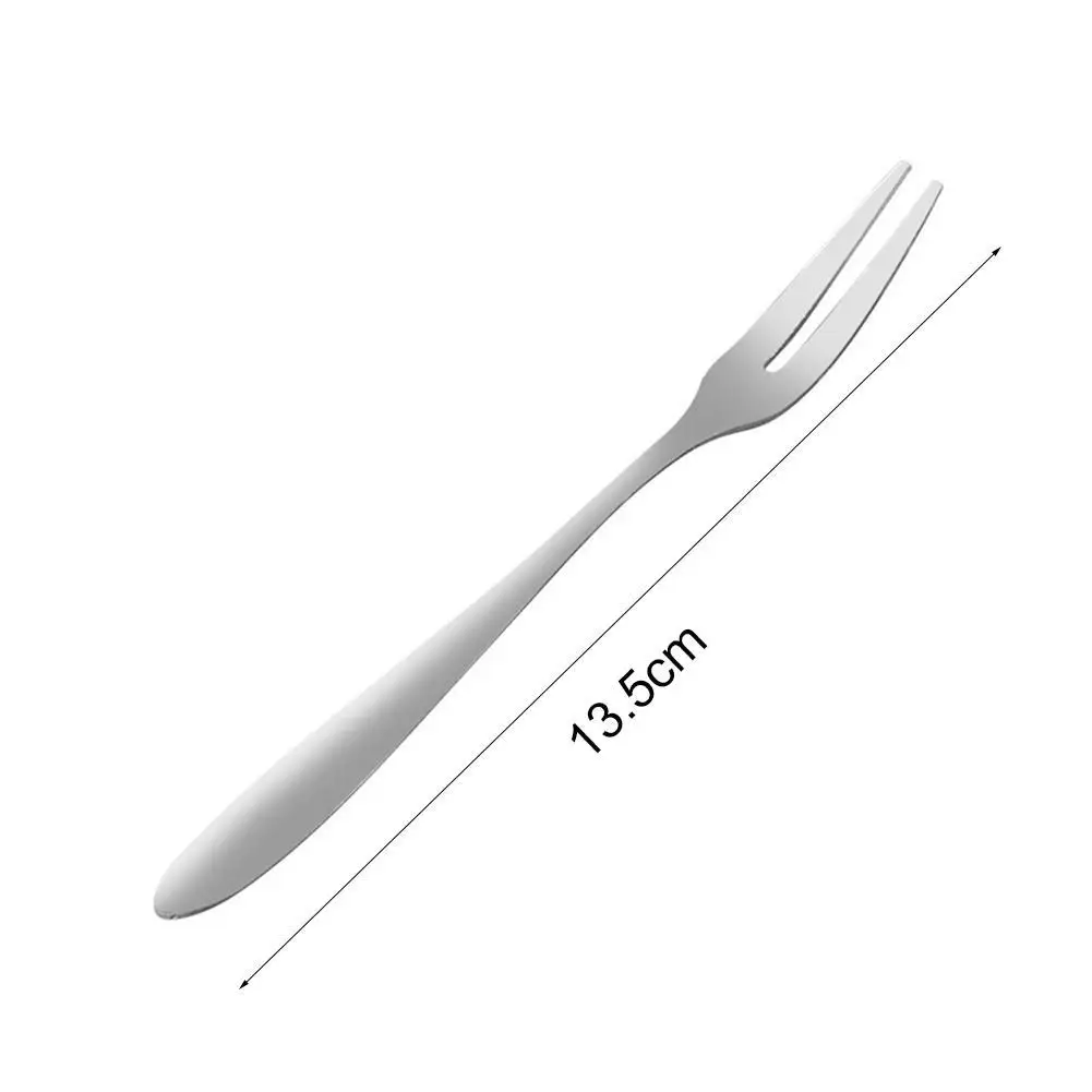 

Steel West Tableware Fruit Fork Sign Small Accessory Fruit Cake Dessert Kitchen Fork Fork N7H2