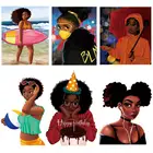 Африканская Одежда для девочек, значки-нашивки, толстовки с теплопередачей, топы, термопечать, винил, сделай сам, моющиеся, термо патч, черная девочка