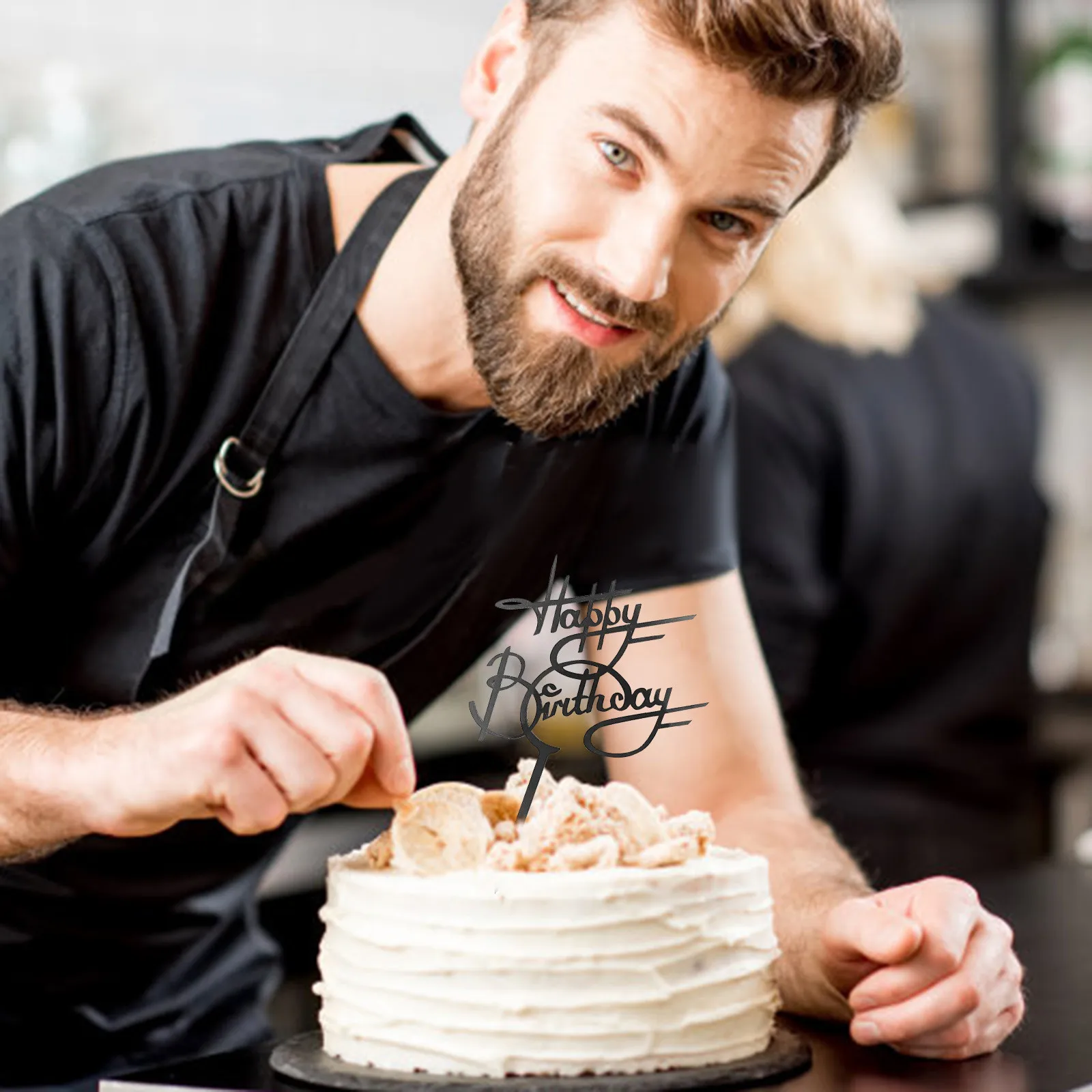 Новые искусственные акриловые золотые топперы для тортов товары вечеринки в