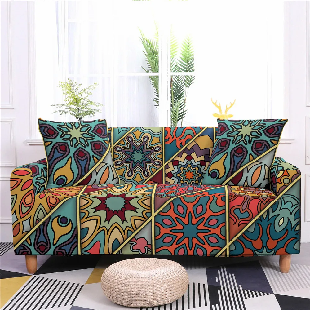 Чехол для дивана с мандалой эластичные Чехлы на 1/2/3/4 места чехлы сиденье чехол
