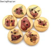 round christmas theme christmas theme wooden buttons sewing scrapbooking clothing accessories crafts decor
