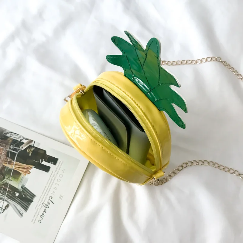 Креативная новая сумка ins фруктовая цепь прозрачная в виде ананаса мини