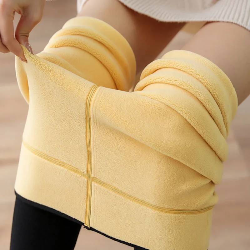 

Осенне-зимние леггинсы с бархатным утеплителем и высокой талией, утягивающие теплые брюки, флисовая верхняя одежда для ног, женские леггинс...