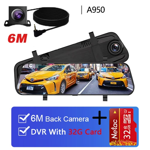 Stream DVR With 32G 4G Dash Cam Android 10 дюймов поток медиа зеркало автомобиля зеркало заднего вида автомобиля Dvr ADAS супер ночного видео рекордер FHD двойной 1080P - Название цвета: Stream DVR With 32G