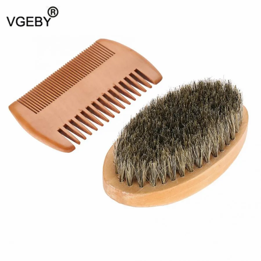 Мягкая щетина кабана деревянная щетка для бороды парикмахерский инструмент